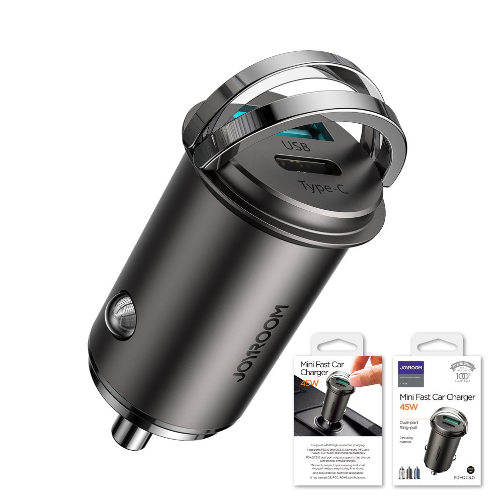 joyroom_c-a35_45w_mini_dual-port_pdqc_30_ring-pull_fast_car_charger