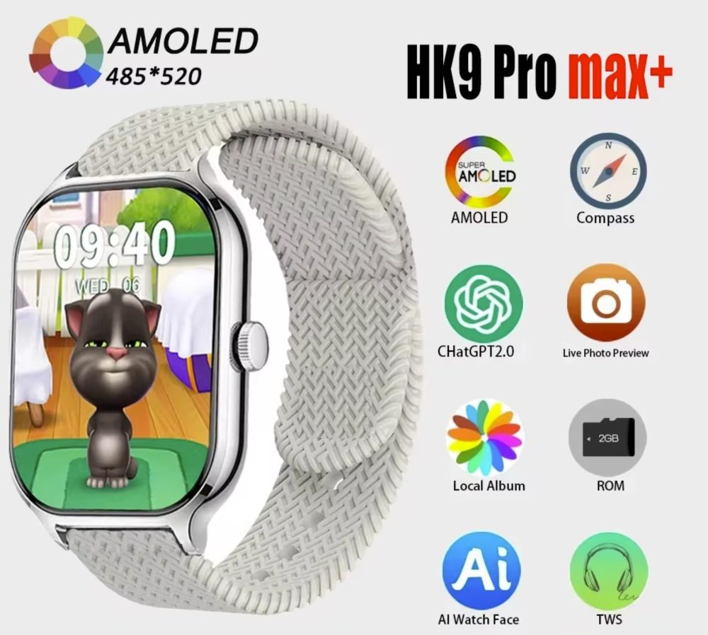hk9_pro_max_smartwatch_202_amoled_screen_1gb_rom_support_local_music_tws_connection_with_wearfit_pro_app_white