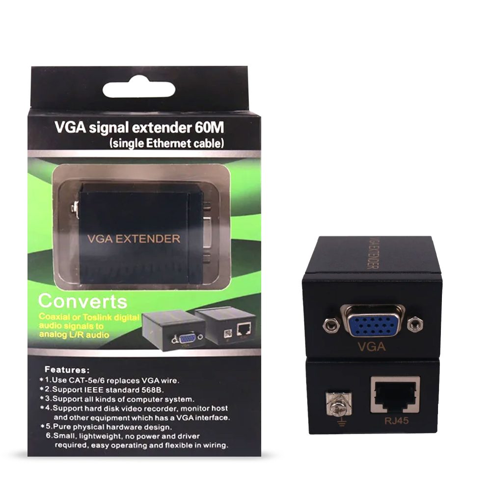 vga_to_rj45_network_signal_amplifier_single_vga_network_cable_extender