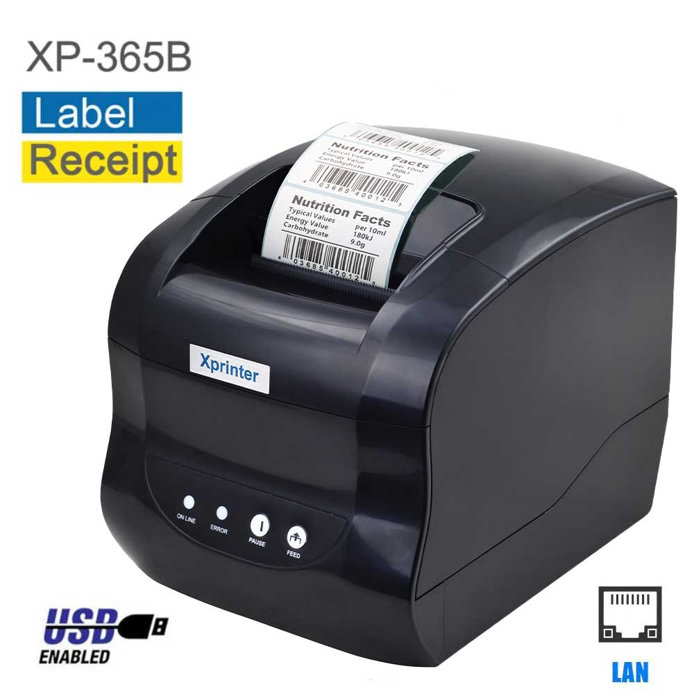 X PRINTER XP365B 3 INCH THERMAL RECEIPT AND LABEL PRINTER WITH USB+LAN
