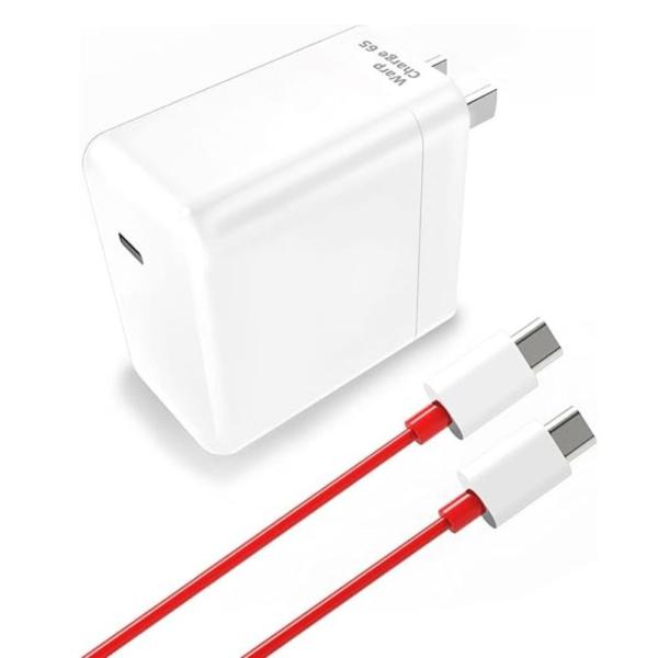 ONEPLUS 65W ORIGINAL SUPER FAST WARP CHARGE (US PIN) WITH TYPE C TO TYPE C CABLE