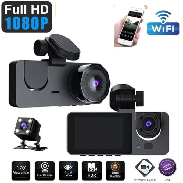 3-CHANNELS WIFI DASH CAM