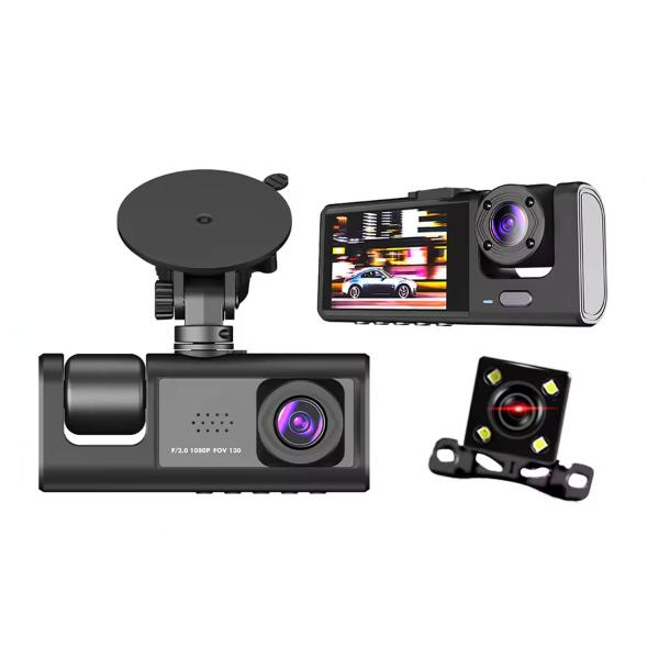 3 CHANNEL DASH CAM ULTRA-WIDE-ANGLE